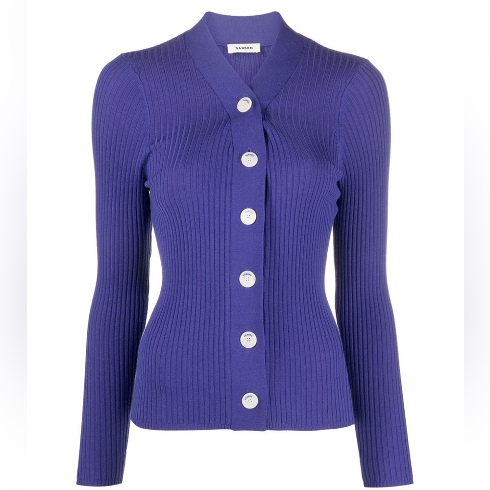 EUC Sandro Gabrielle rib knit cardigan